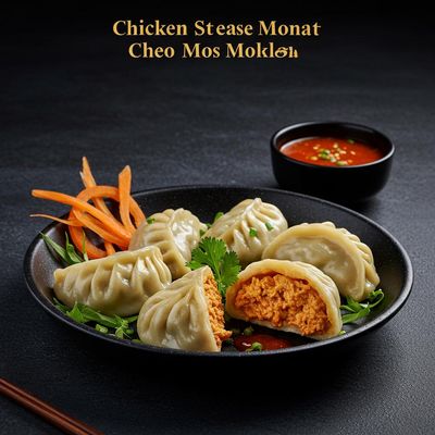 Chicken Cheese Steam Momos